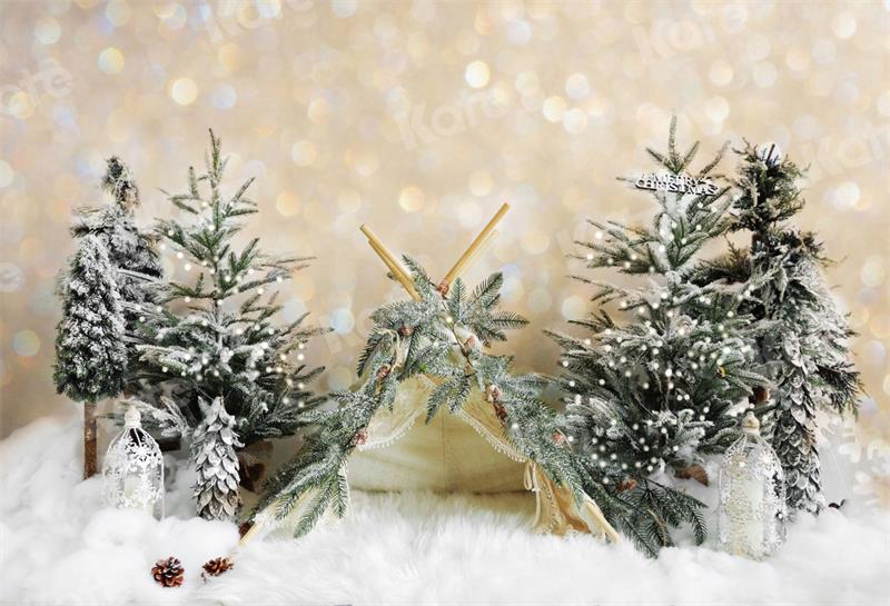 RTS Kate Christmas Backdrop Warm Tent Winter Tree Snow for Photography