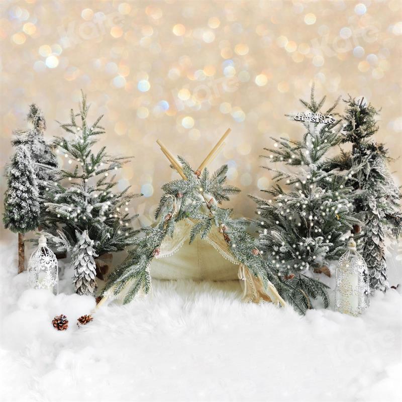 RTS Kate Christmas Backdrop Warm Tent Winter Tree Snow for Photography