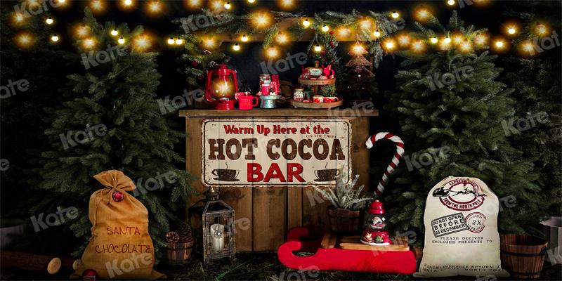 RTS Kate Christmas Backdrop Hot Cocoa Night for Photography