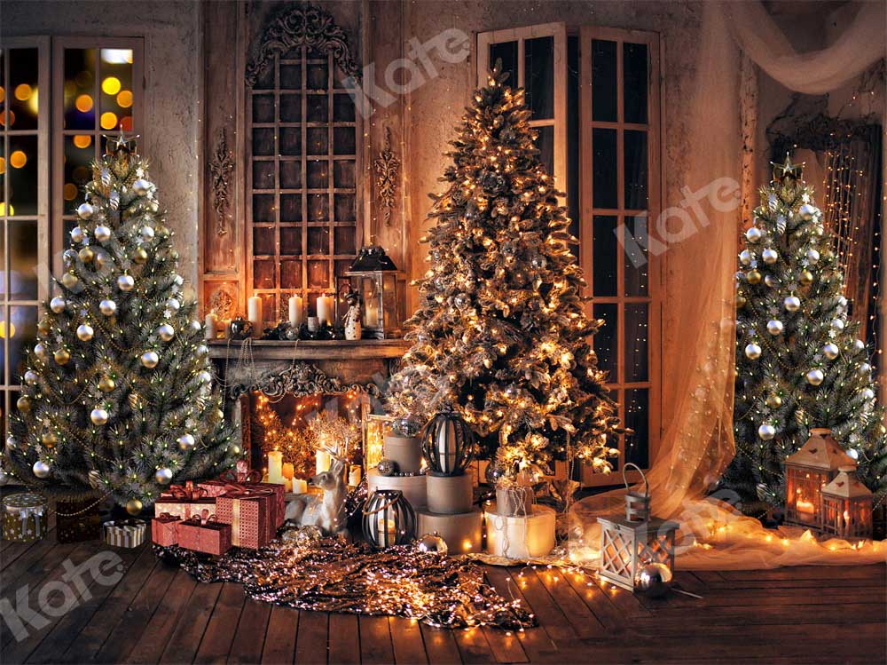 RTS Kate Christmas Room Backdrop Tree Warm by Chain Photography