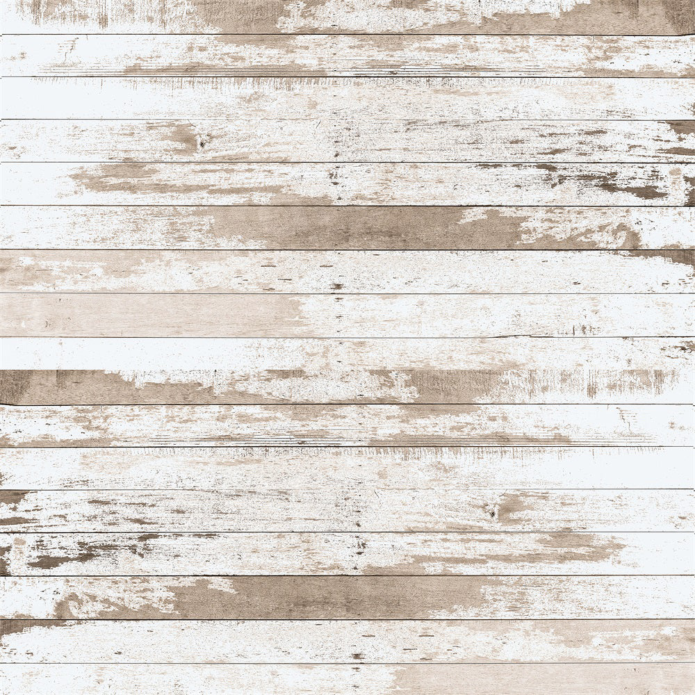 RTS Kate White Shabby Wood Floor Backdrop for Photography
