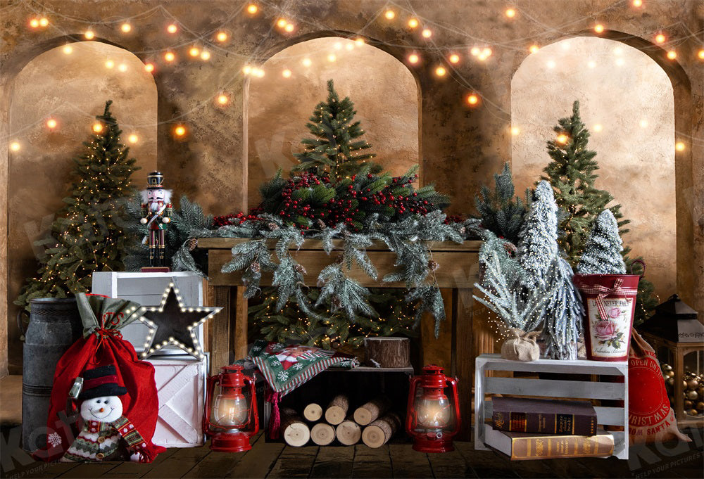 RTS Kate Christmas Fireplace Backdrop Wall for Photography