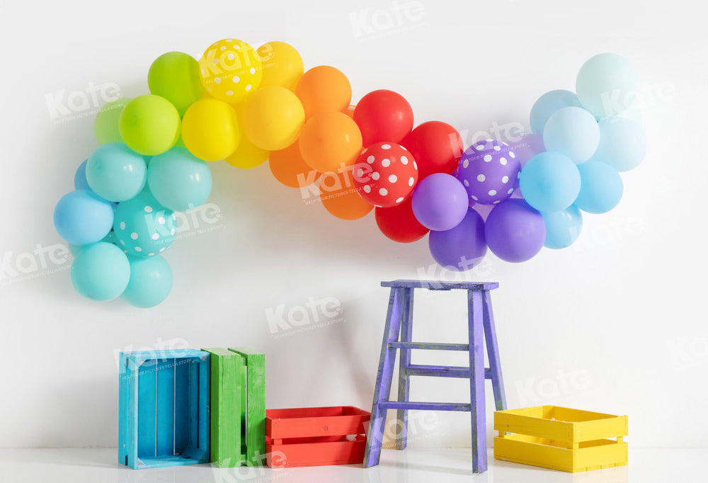 RTS Kate Colorful Balloons Birthday Stair Backdrop Designed by Emetselch