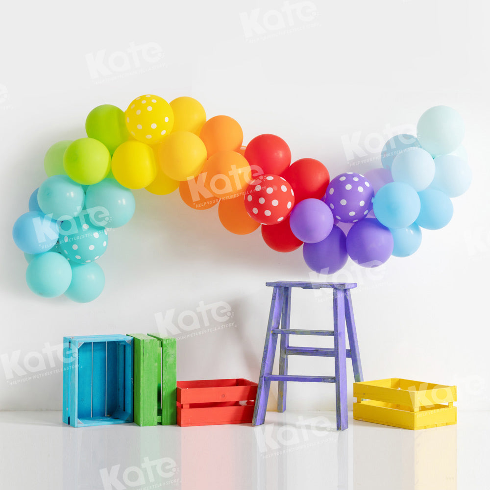RTS Kate Colorful Balloons Birthday Stair Backdrop Designed by Emetselch
