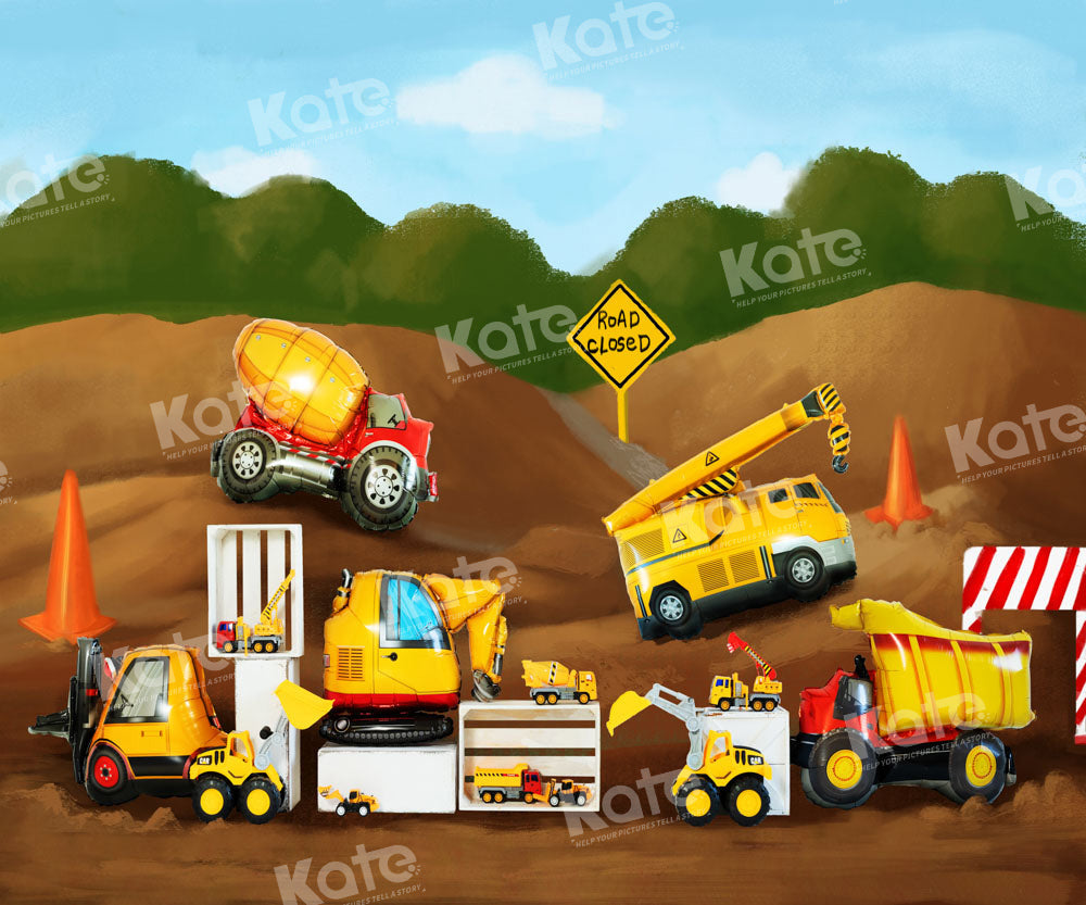 RTS Kate Toy Excavator Construction Vehicle Boy Backdrop Designed by Emetselch