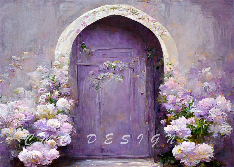 RTS Kate Lavender Floral Door Backdrop Designed by Candice Compton