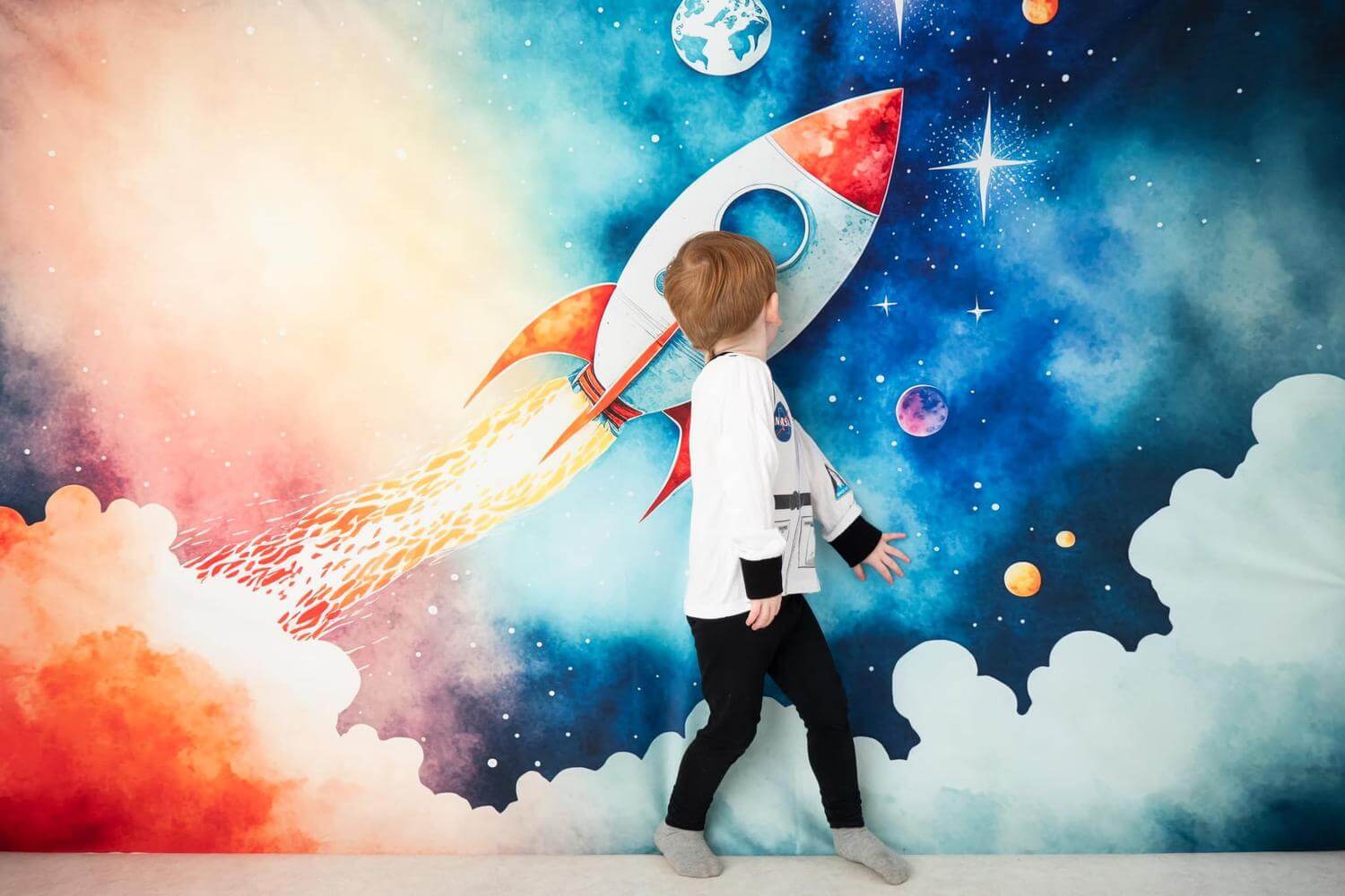 RTS Kate Space Mission Boy Backdrop Designed by Patty Robert