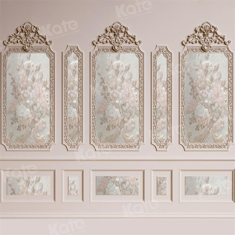 RTS Kate Retro Pink Vintage Floral Wall Backdrop for Photography