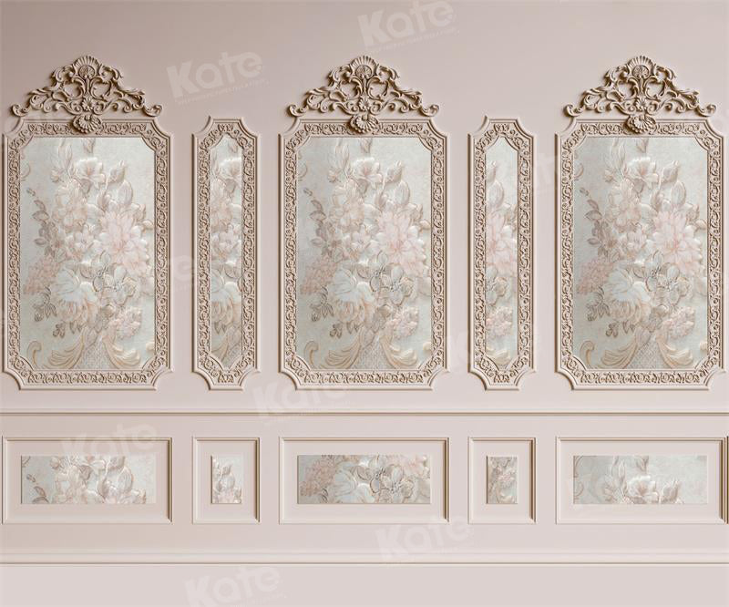 RTS Kate Retro Pink Vintage Floral Wall Backdrop for Photography