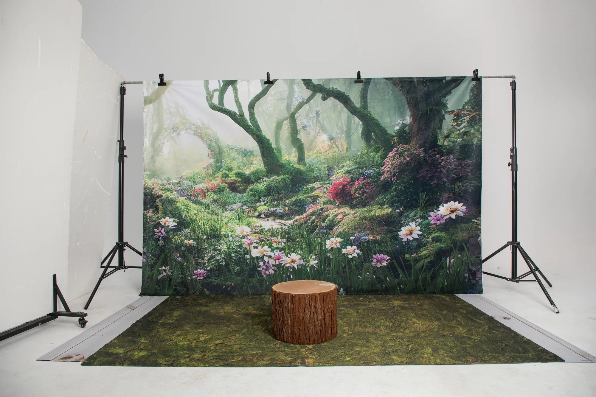 Kate Magic Forest Fantasy Jungle Flower Grass Backdrop Designed by Chain Photography