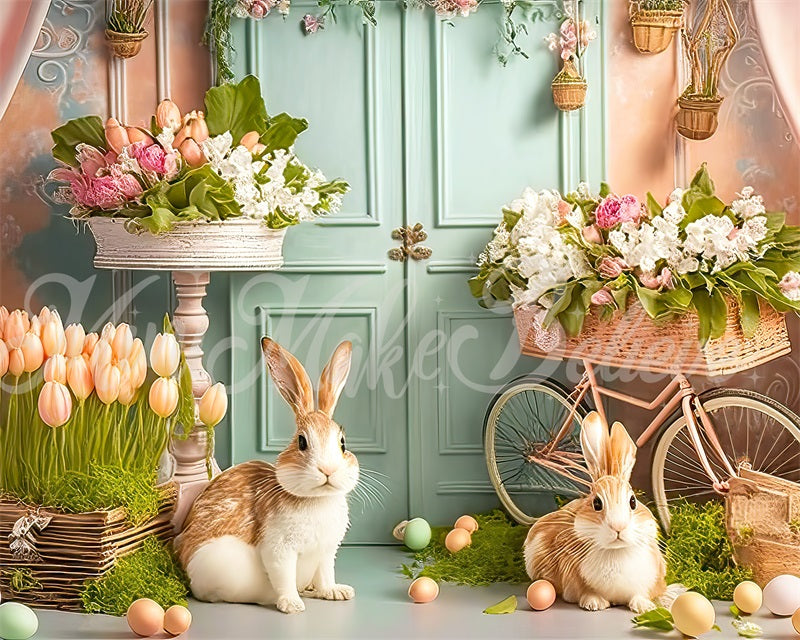 RTS Kate Painterly Pastel Easter Bunny Set Backdrop Designed by Mini MakeBelieve