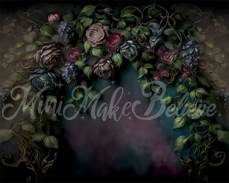 RTS Kate Gothic Ivy Vines Painterly Fine Art Floral Backdrop Designed by Mini MakeBelieve