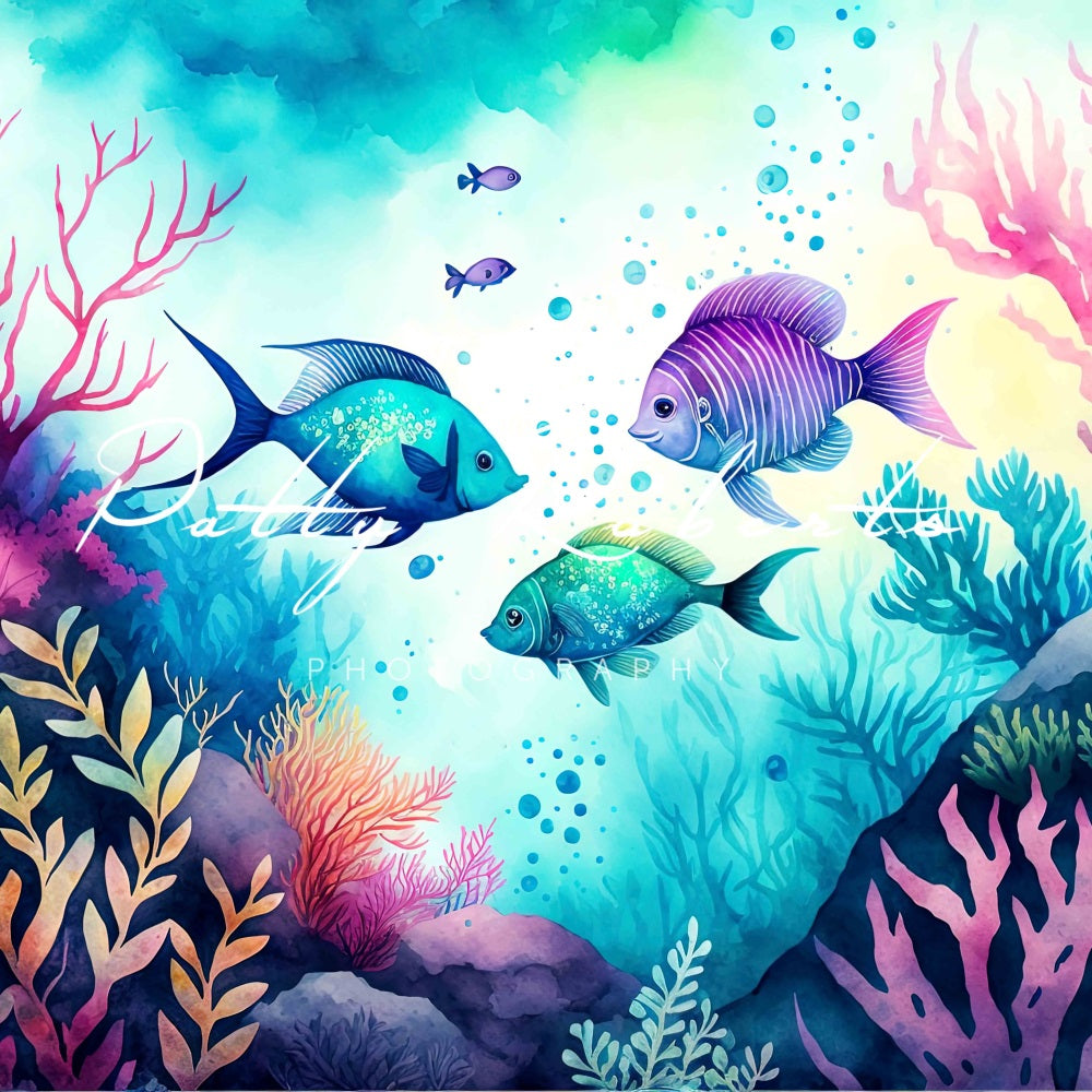 RTS Kate Magical Sea Kingdom Summer Underwater Backdrop Designed by Patty Robert