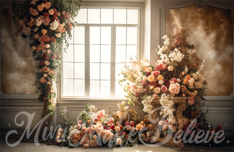 RTS Kate Painterly Fine Art Rose Room Birthday Wedding Celebration Backdrop Designed by Mini MakeBelieve