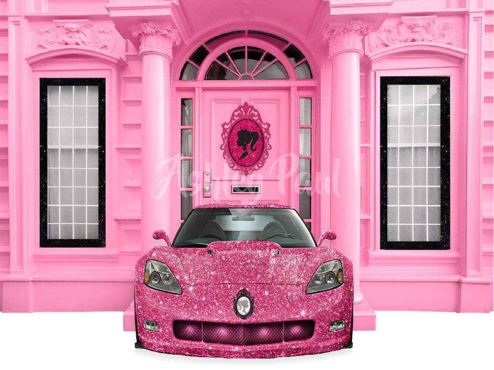 Kate Pink House Car Shiny Backdrop Designed by Ashley Paul
