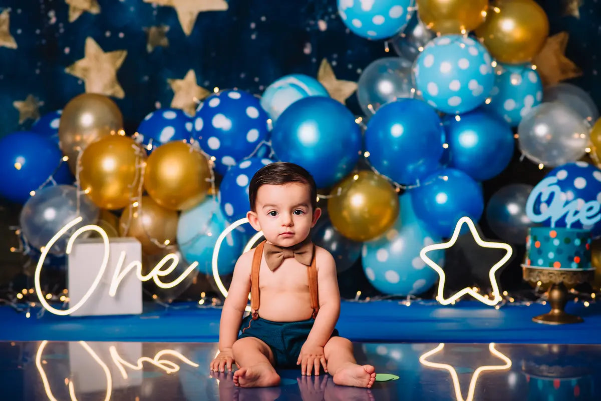RTS Kate Starry Night Star Cake Smash Baby Independence Day Backdrop Designed by Patty Robert