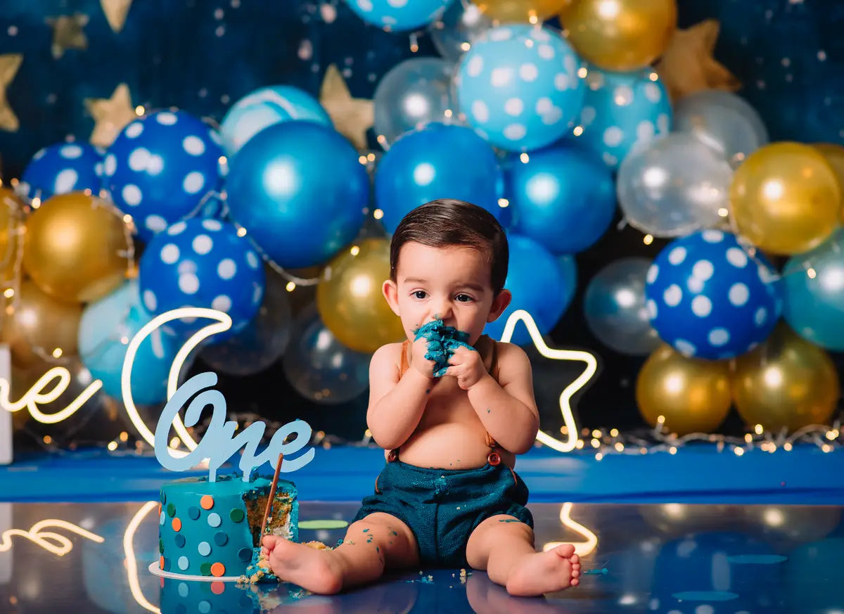 RTS Kate Starry Night Star Cake Smash Baby Independence Day Backdrop Designed by Patty Robert