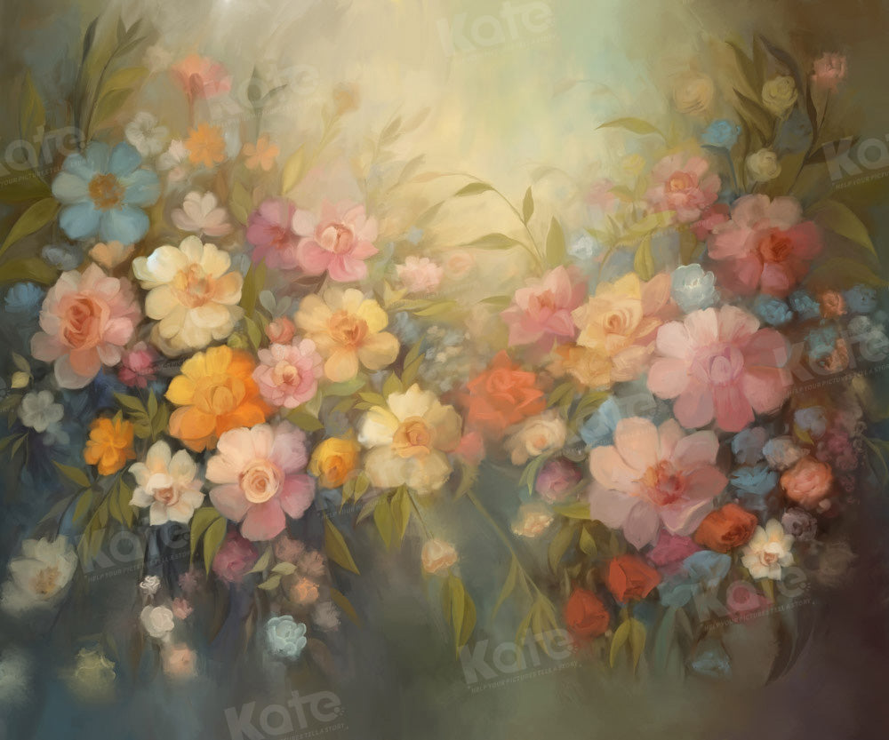 Kate Fantasy Fine Art Colorful Floral Backdrop Designed by GQ