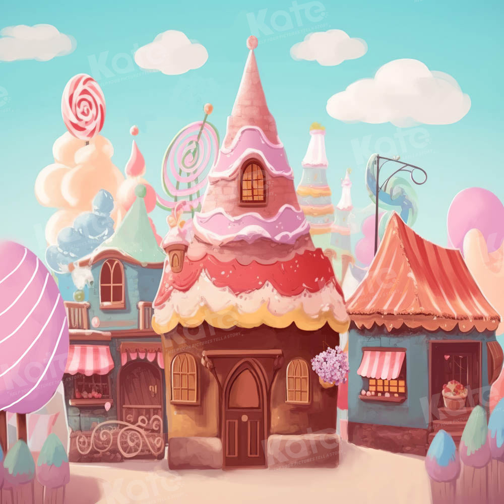 Kate Candy Castle World Cake Smash Backdrop Designed by Chain Photography