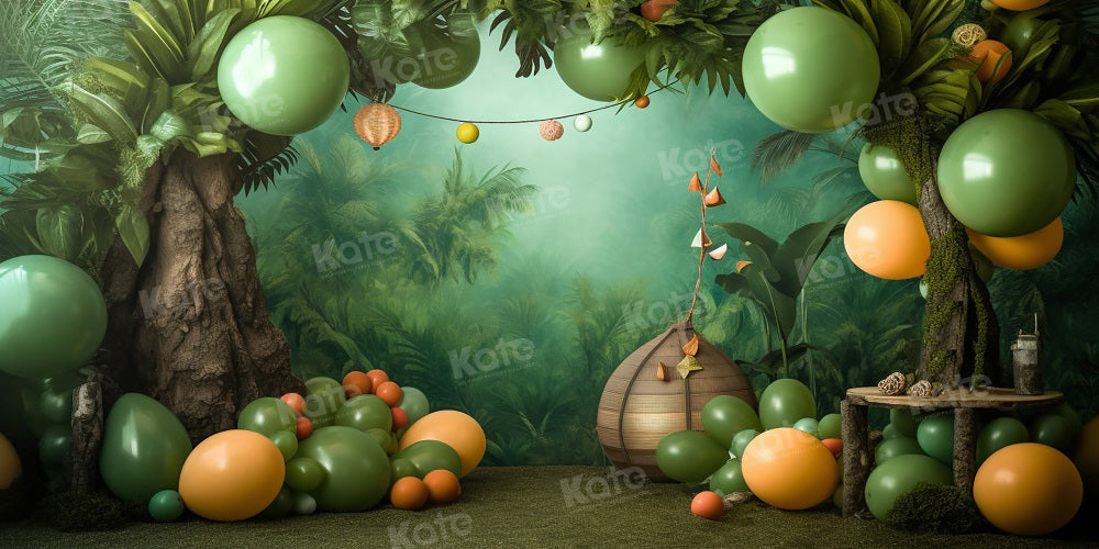 Kate Cake Smash Forest Balloon Backdrop for Photography