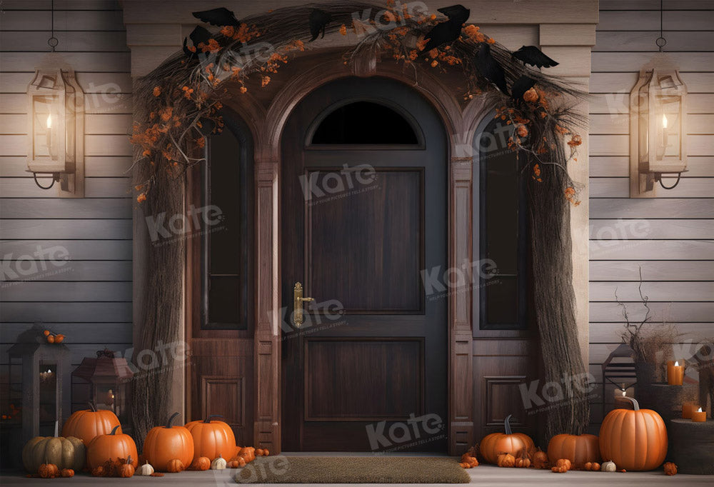 Kate Autumn Pumpkin Yard Halloween Backdrop for Photography