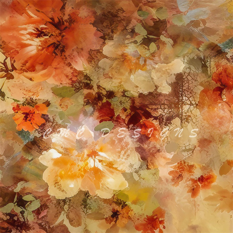 Kate Autumn Grunge Floral Backdrop Designed by Candice Compton