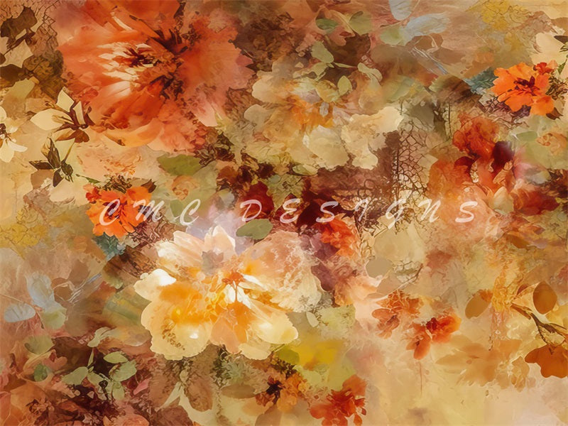 Kate Autumn Grunge Floral Backdrop Designed by Candice Compton