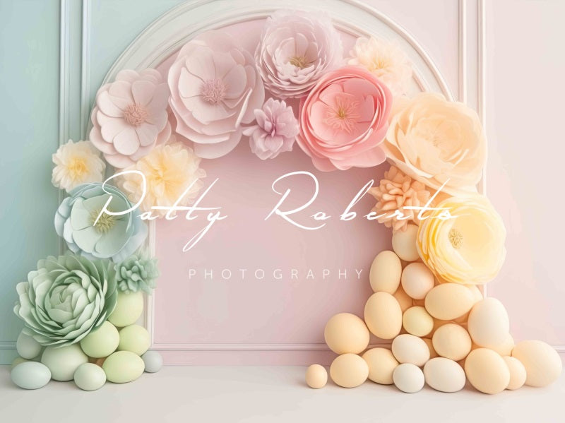 Kate Spring Fling Colorful Floral Arch Wall Backdrop Designed by Patty Robert