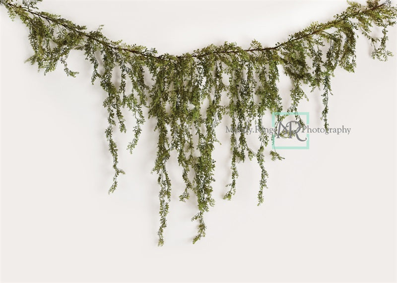 Kate Spring/Summer Vine Garland on White Wall Backdrop Designed by Mandy Ringe Photography