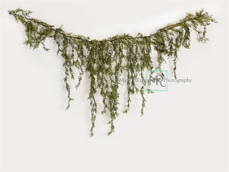 Kate Spring/Summer Vine Garland on White Wall Backdrop Designed by Mandy Ringe Photography