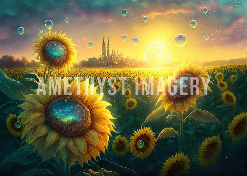 Kate Summer Sunflower Dream Backdrop Designed by Angela Miller