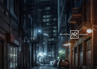 Alley bij Nacht Stadsachtergrond Ontworpen door Mandy Ringe Fotografie