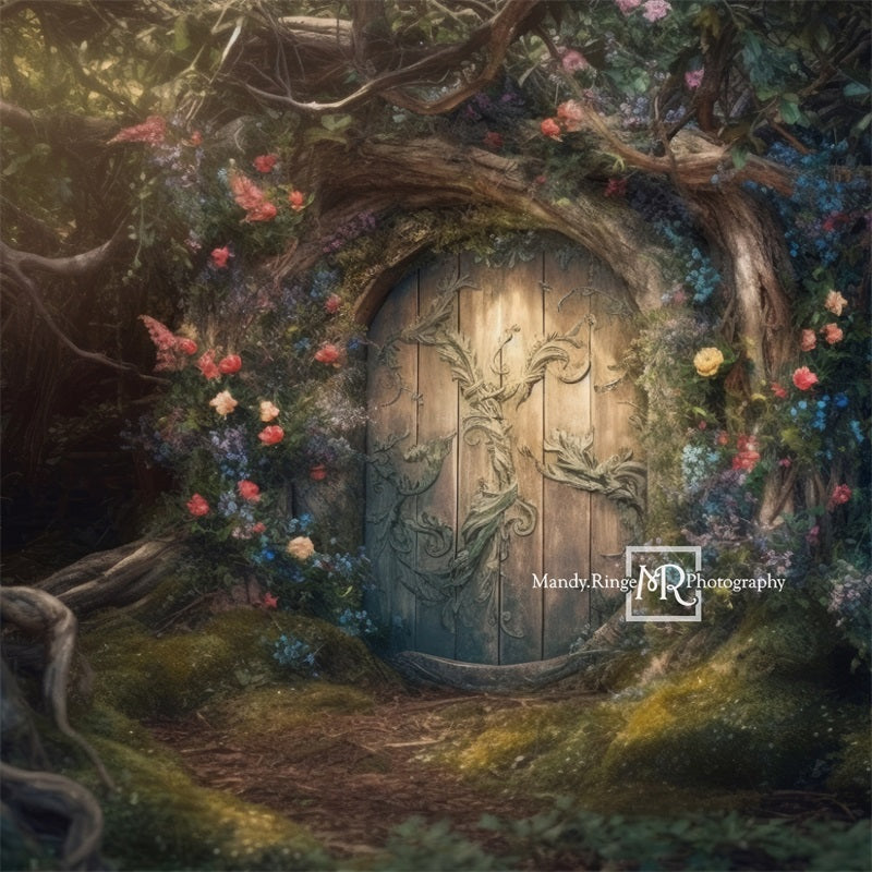 Kate Enchanted Fairy Tree House with Flowers Backdrop Designed by Mandy Ringe Photography