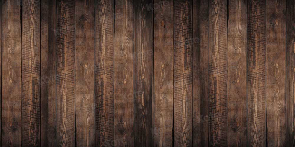 Kate Old Dark Brown Wood Floor Fleece Backdrop for Photography