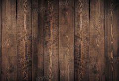 Kate Old Dark Brown Wood Floor Printed Backdrop for Photography