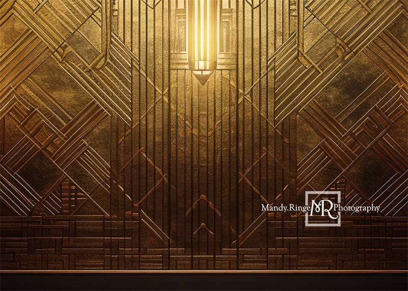 Kate Golden Art Deco Wall Backdrop Designed by Mandy Ringe Photography