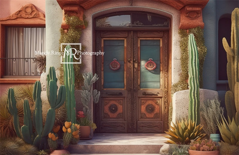 Kate Mexican Hacienda Front Porch Backdrop Designed by Mandy Ringe Photography