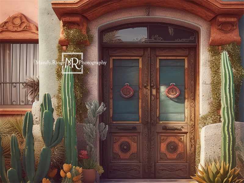 Kate Mexican Hacienda Front Porch Backdrop Designed by Mandy Ringe Photography