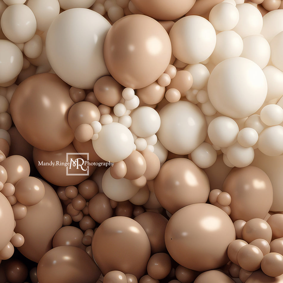 Kate Neutral Balloon Wall Backdrop Designed by Mandy Ringe Photography