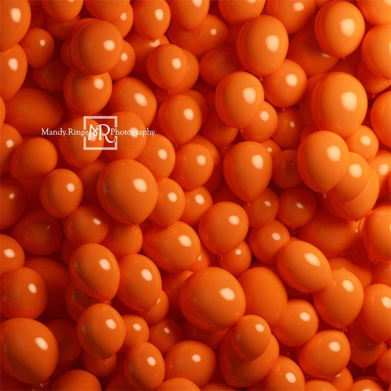 Oranje Ballonnen Foto Achtergrond Ontworpen door Mandy Ringe Fotografie