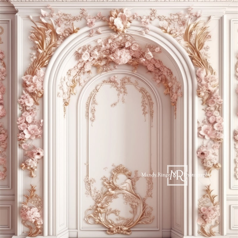 RTS Kate Ornate Pink and White Princess Wall Backdrop Designed by Mandy Ringe Photography