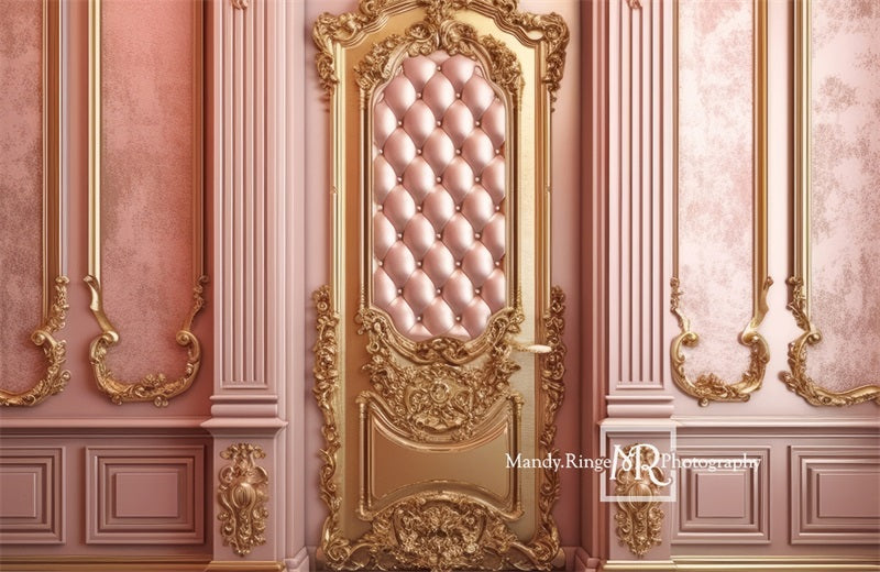 Kate Ornate Princess Wall with Tufted Door Backdrop Designed by Mandy Ringe Photography