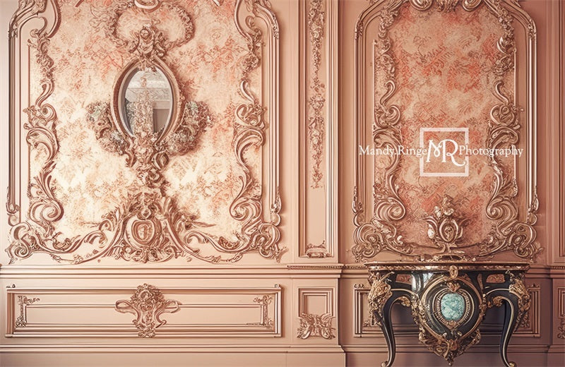 Kate Ornate Victorian Princess Bedroom Wall Boudoir Backdrop Designed by Mandy Ringe Photography