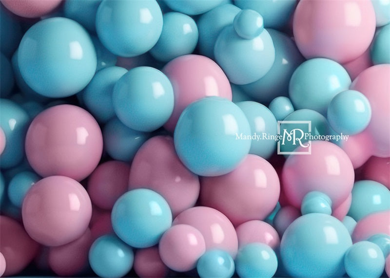 Kate Pink and Blue Balloon Wall Backdrop Designed by Mandy Ringe Photography