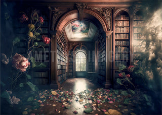 Bibliotheekdromen Back to School Foto Achtergrond Ontworpen door Angela Miller