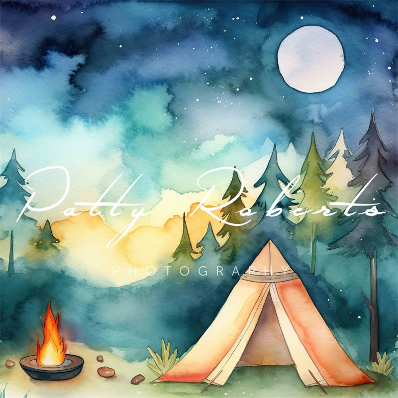 Kate Summer Camping Adventure Birthday Backdrop Designed by Patty Robert