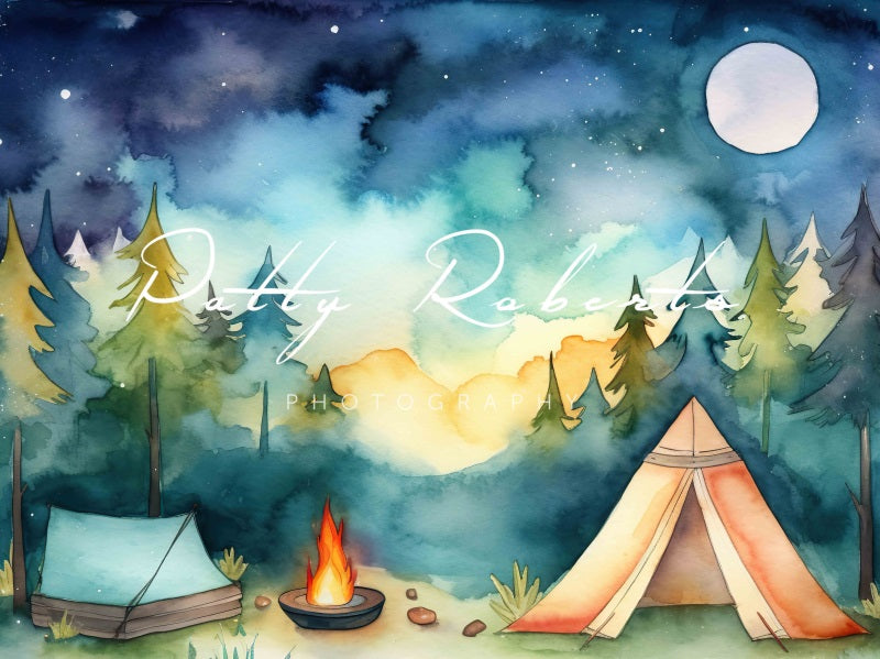 Kate Summer Camping Adventure Birthday Backdrop Designed by Patty Robert