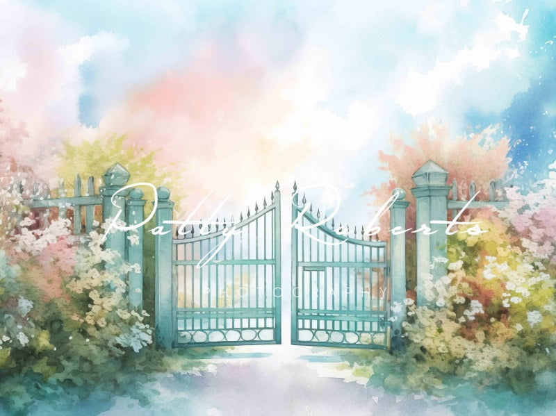 Kate Spring/Summer Garden Gates in Flowers Backdrop Designed by Patty Robert