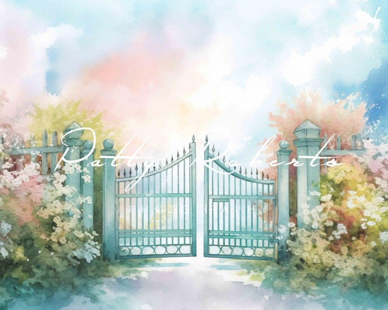 Kate Spring/Summer Garden Gates in Flowers Backdrop Designed by Patty Robert