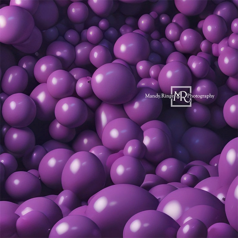 Kate Purple Balloon Wall Backdrop Designed by Mandy Ringe Photography